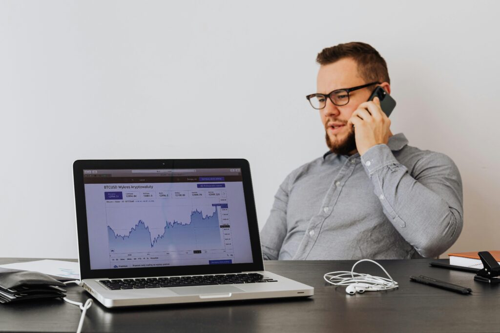 A corporate coaching consultant on the phone