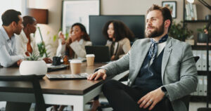 An introvert sitting down and thinking about how to get into sales